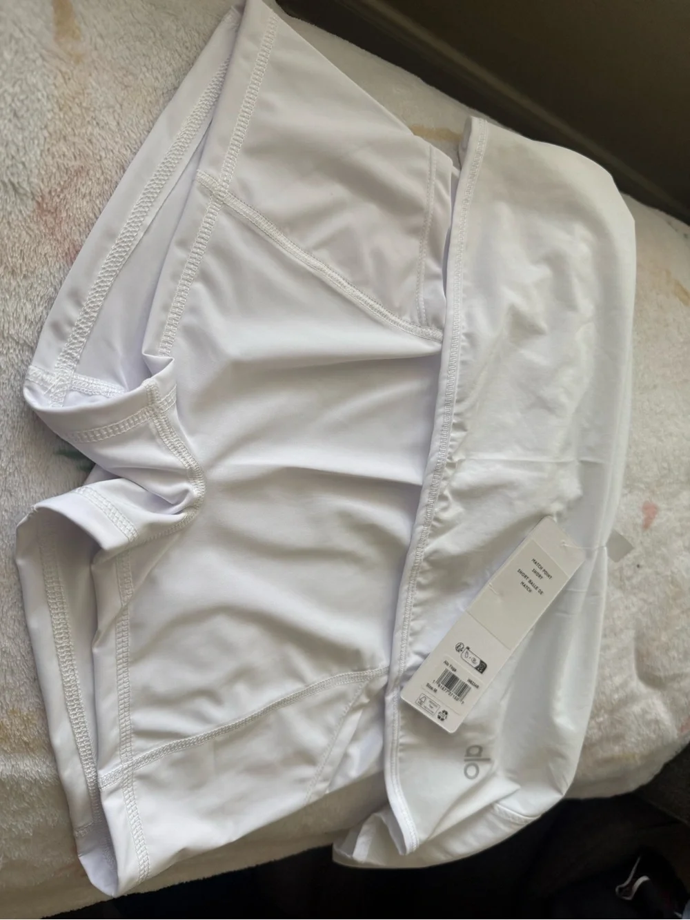 ALO Yoga White Skirt with Black Branded Waistband